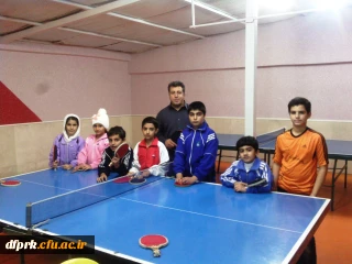 برگزاری دوره آموزش پینگ پنگ جهت فرزندان کارکنان واساتید پردیس های شهید رجایی وشهید صدوقی