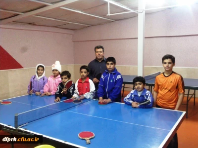 برگزاری دوره آموزش پینگ پنگ جهت فرزندان کارکنان واساتید پردیس های شهید رجایی وشهید صدوقی