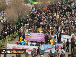 حضور گسترده کارکنان ، اساتیدودانشجویان پردیس شهید رجایی درراهپیمایی یوم الله 22 بهمن 3