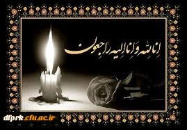 پیام تسلیت به همکارگرامی جناب آقای جعفر قیاسی