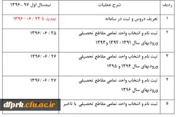تقویم آموزشی سال تحصیلی 97-1396  2