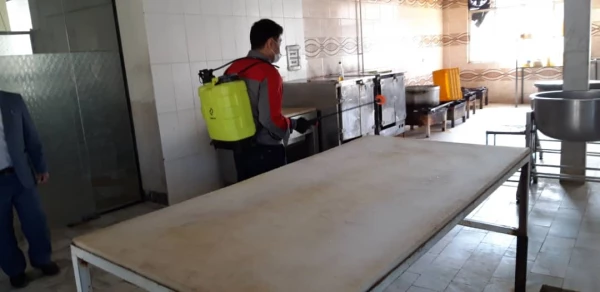 اقدامات ضدعفونی و گند زدایی پردیس شهید رجایی 2