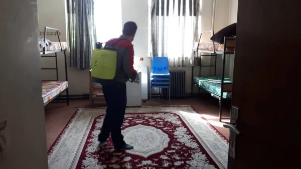 اقدامات ضدعفونی و گند زدایی پردیس شهید رجایی 4