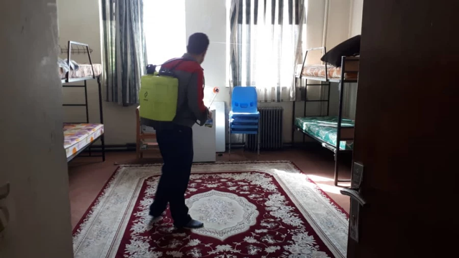 اقدامات ضدعفونی و گند زدایی پردیس شهید رجایی 4