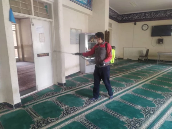 اقدامات ضدعفونی و گند زدایی پردیس شهید رجایی 5