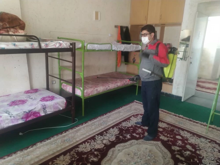 اقدامات ضدعفونی و گند زدایی پردیس شهید رجایی 6