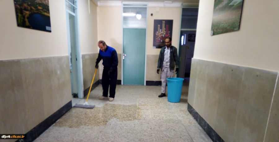 آغاز مرحله سوم گند زدایی پردیس شهید رجایی (ویروس کرونا 19را جدی بگیرید) 2