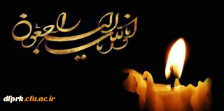 پیام تسلیت  به همکار گرامی خانم دکتر رضایی