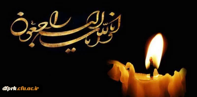 پیام تسلیت  به همکار گرامی خانم دکتر رضایی