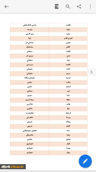 شنبه 19 تیر ماه راس ساعت 9 صبح طبق لیست پیوست برای ثبت نام حضوری به پردیس شهید رجایی مراجعه فرمایند. 